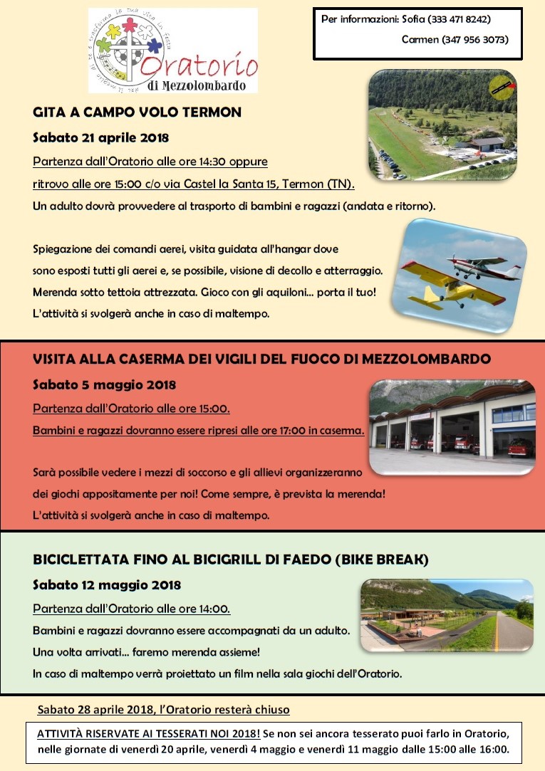 Attività all'aperto 2018