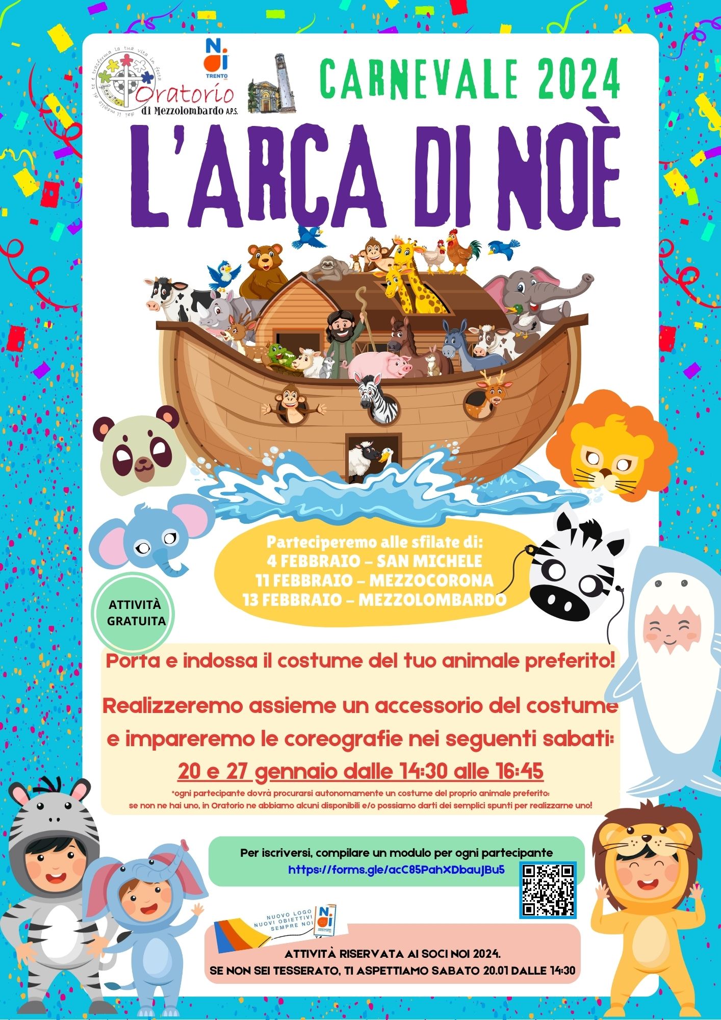 Carnevale Oratorio Mezzolombardo 2024 Arca Noè