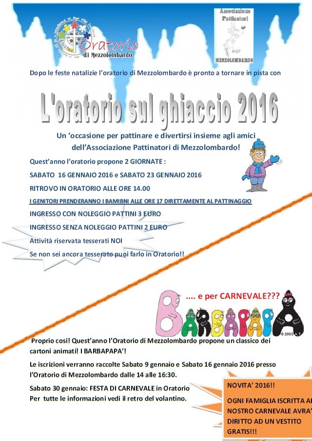 Pattinaggio Carnevale 2016