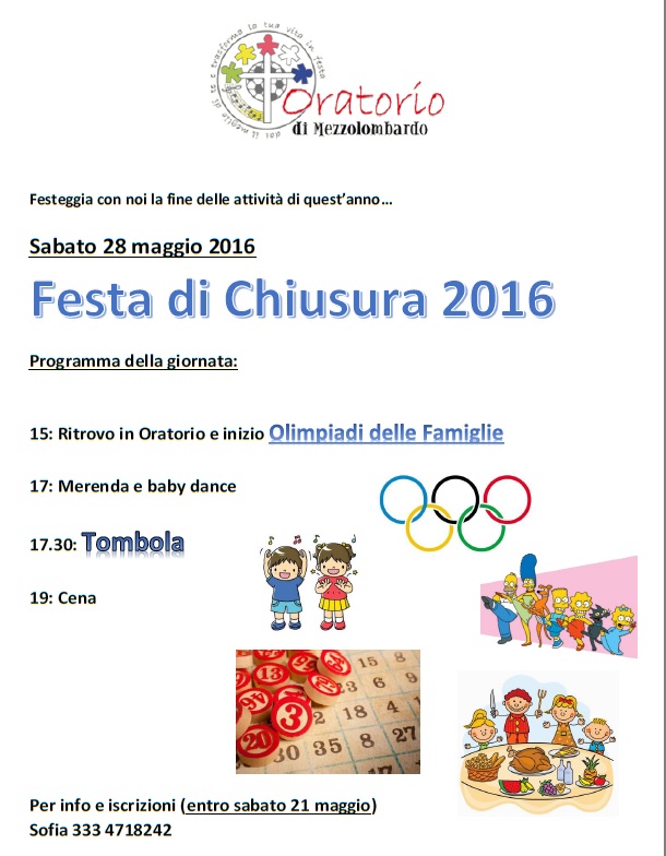 Attività Festa Chiusura 2016