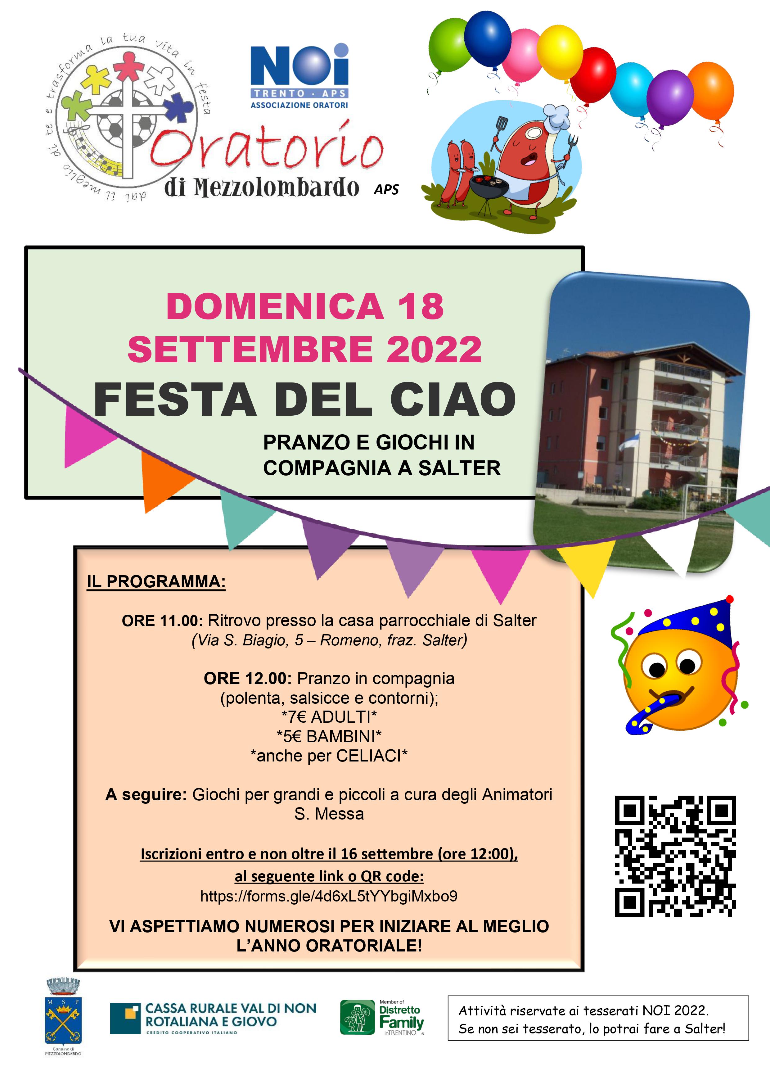 Festa del Ciao Oratorio Salter 2022