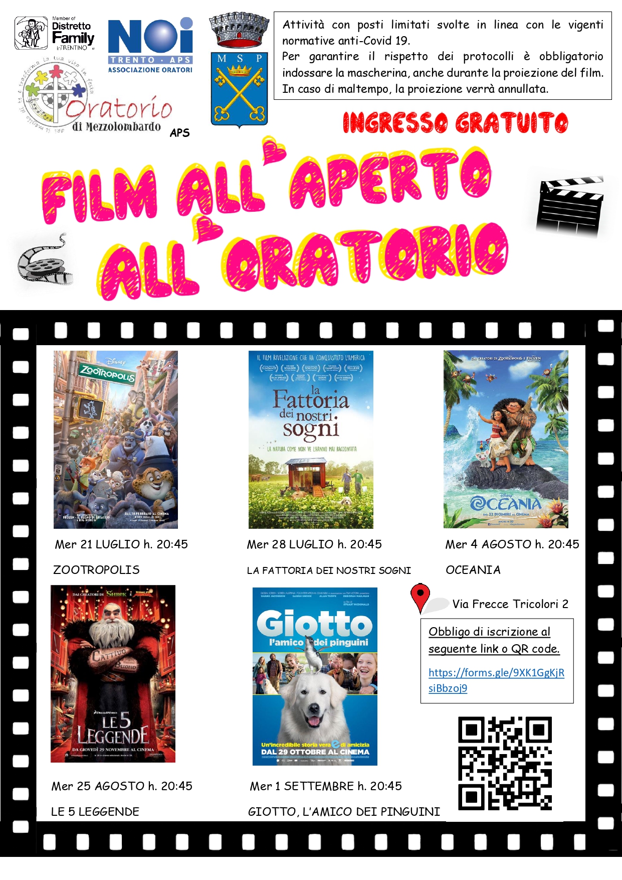 Film all'aperto Oratorio estate 2021