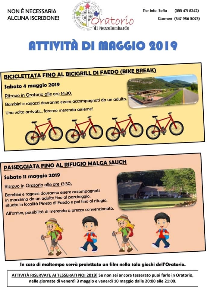 Attività maggio 2019