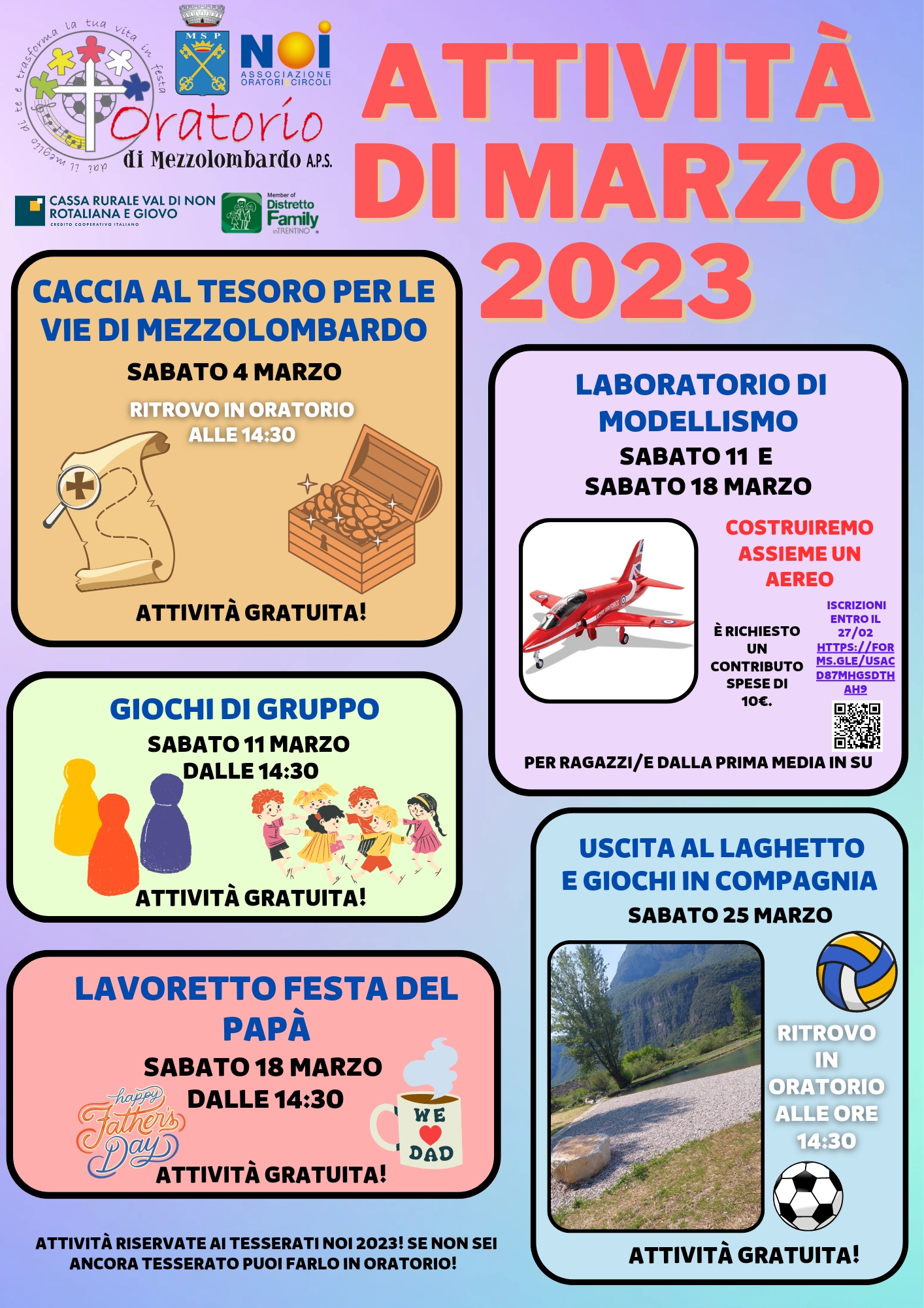 Attività marzo 2023 Oratorio Mezzolombardo