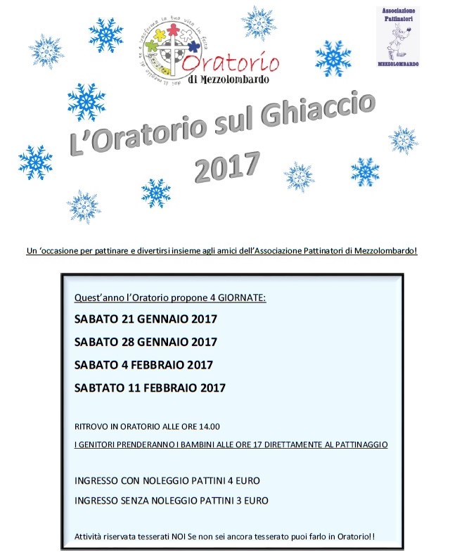 Oratorio sul Ghiaccio 2017